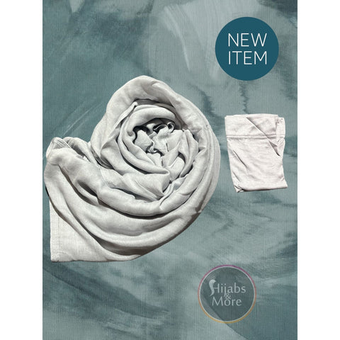 LIGHT GREY Modal Hijab & Underscarf Set - Hijab Store Online - Hijabs&More - Get Free Shipping on Orders $50 +