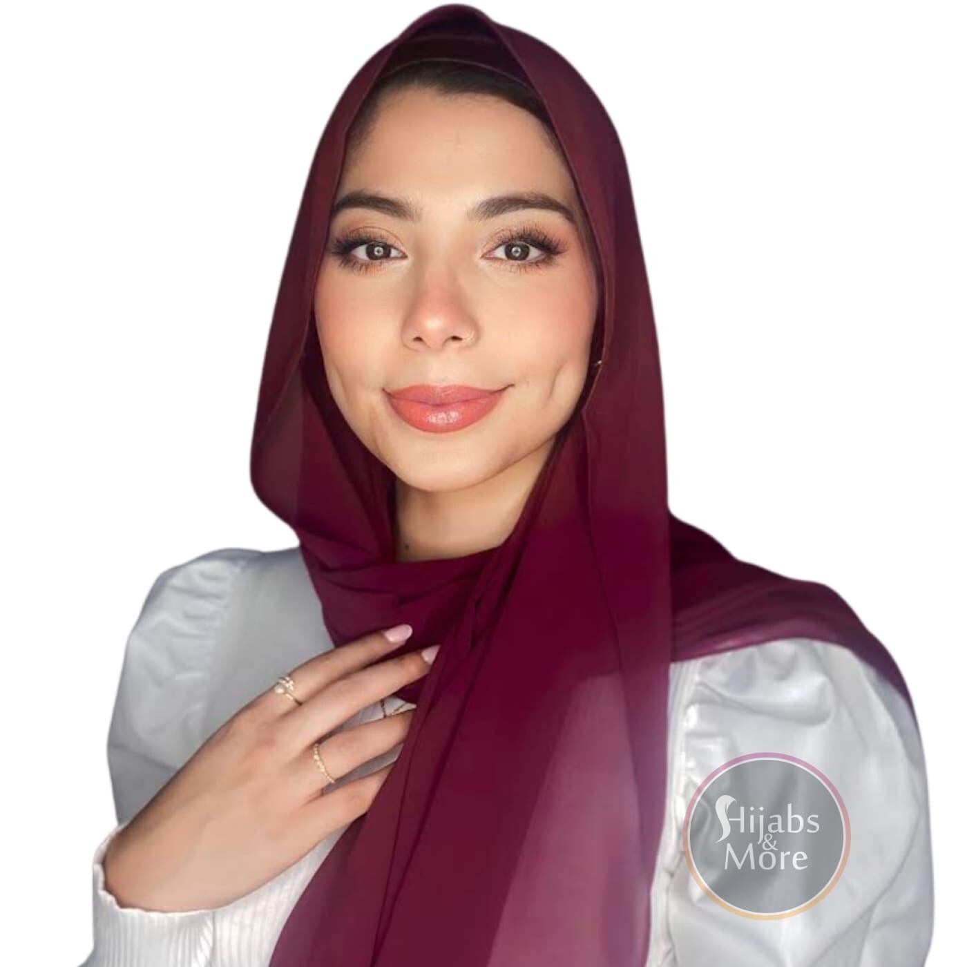 MAROON Matching Chiffon Set - Shop MAROON Matching Chiffon Hijab Set | Hijabs&More | Free Shipping