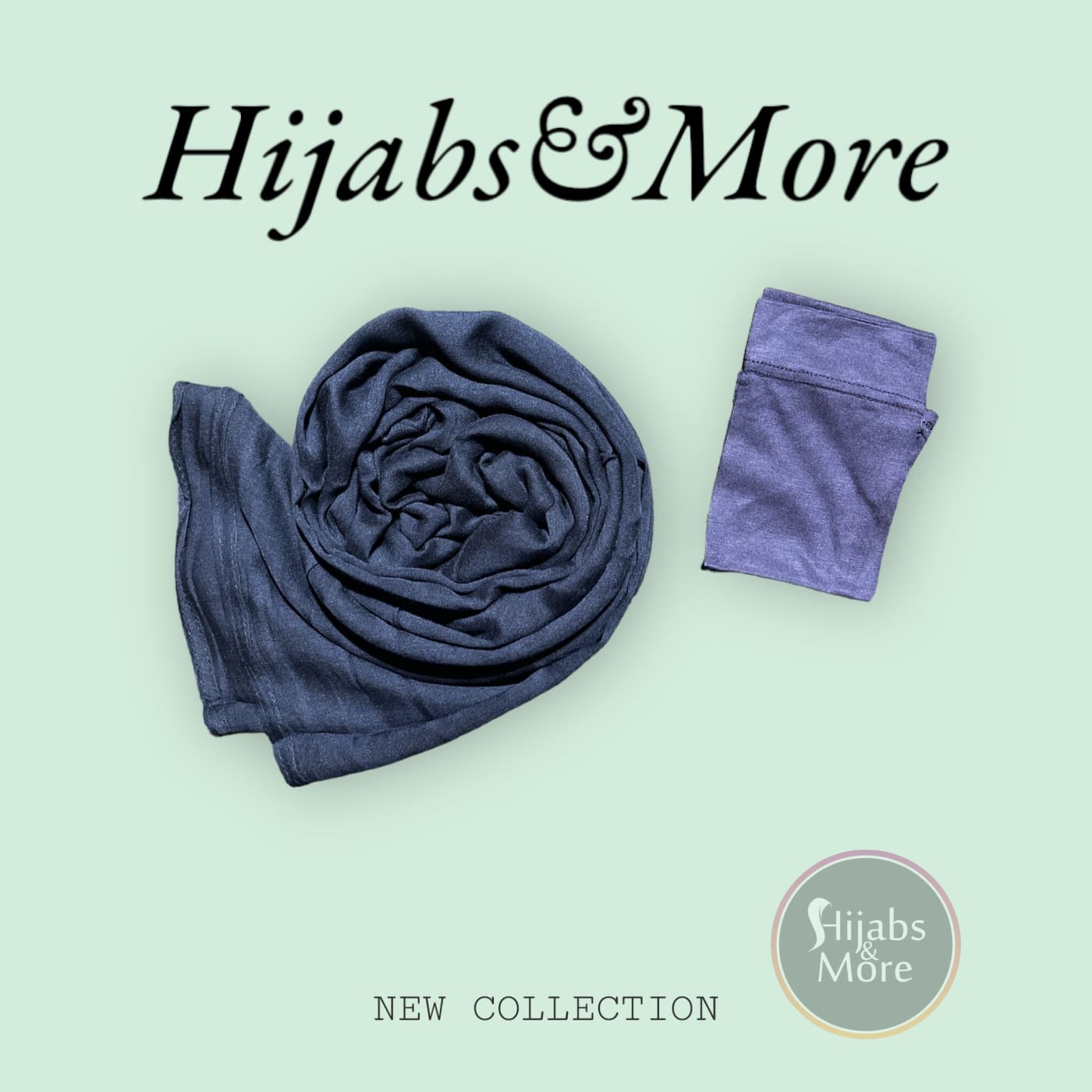 NAVY BLUE Modal Hijab & Underscarf Set - Hijab Store Online - Hijabs&More - Get Free Shipping on Orders $50 +