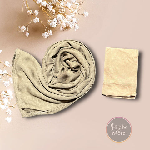 ALMOND Modal Hijab & Underscarf Set - Hijab Store Online - Hijabs&More - Get Free Shipping on Orders $50 +
