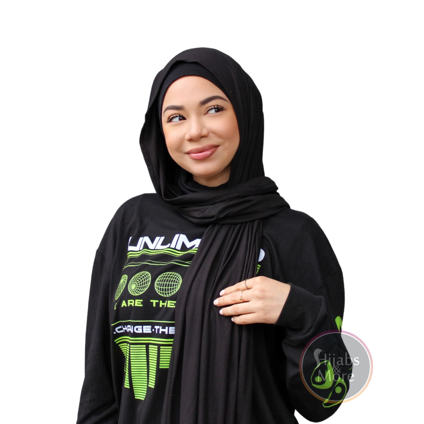 BLACK Premium Jersey - LONG - Hijabs Shop Long Jersey Hijabs - Hijabs Canada - Free Shipping in Canada