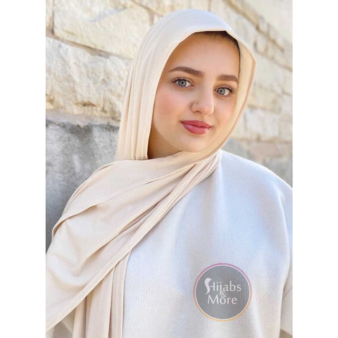 Muslim Scarves - NUDE Ribbed Jersey Hijabs - Online Hijab Store –  Hijabs&More