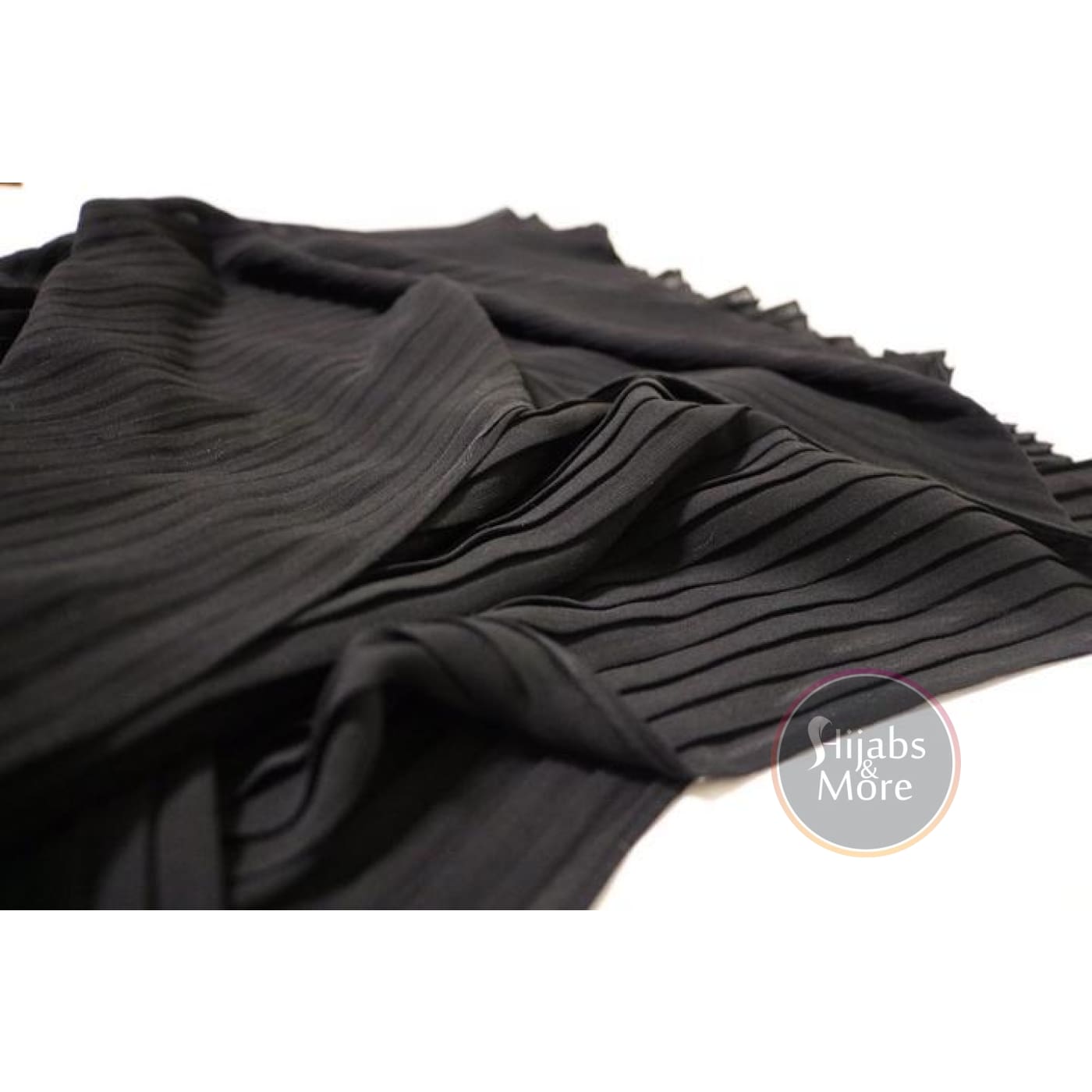 BLACK Pleated Chiffon