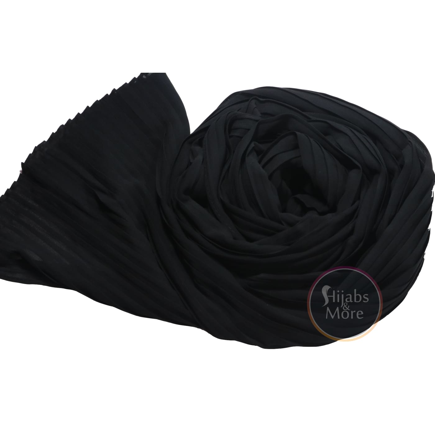 BLACK Pleated Chiffon