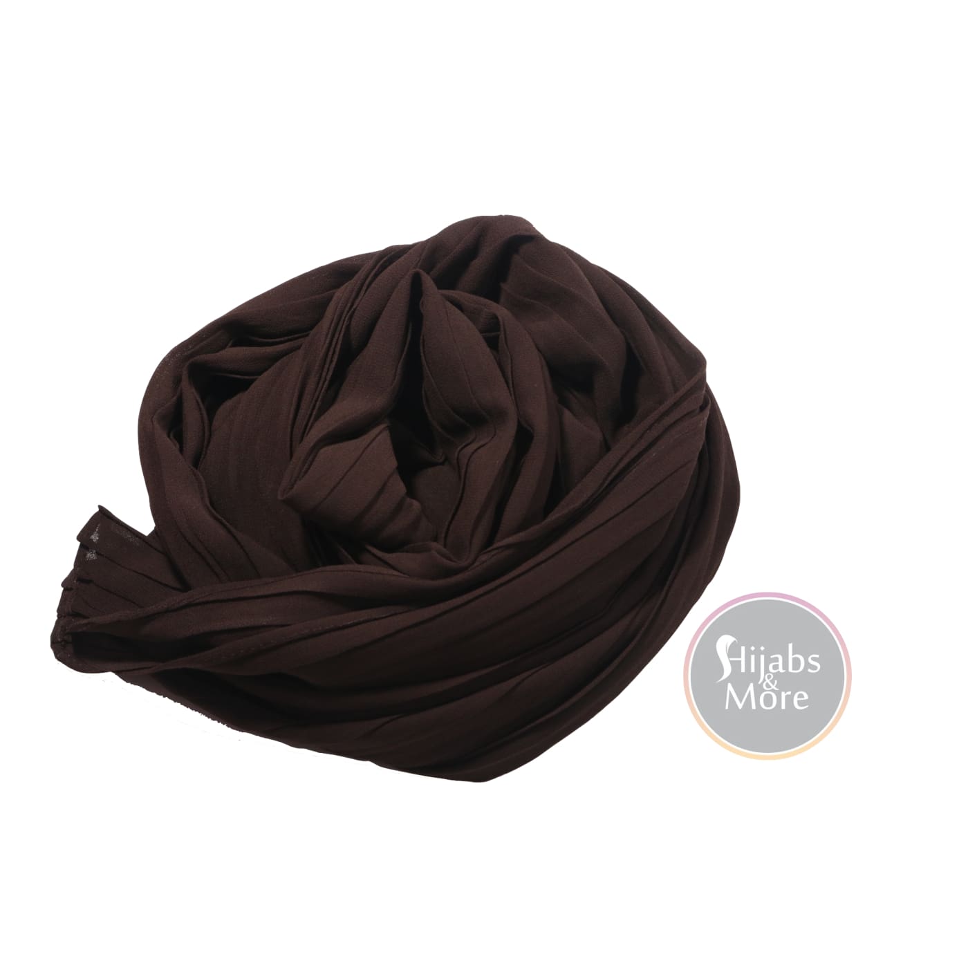 BROWN Pleated Chiffon