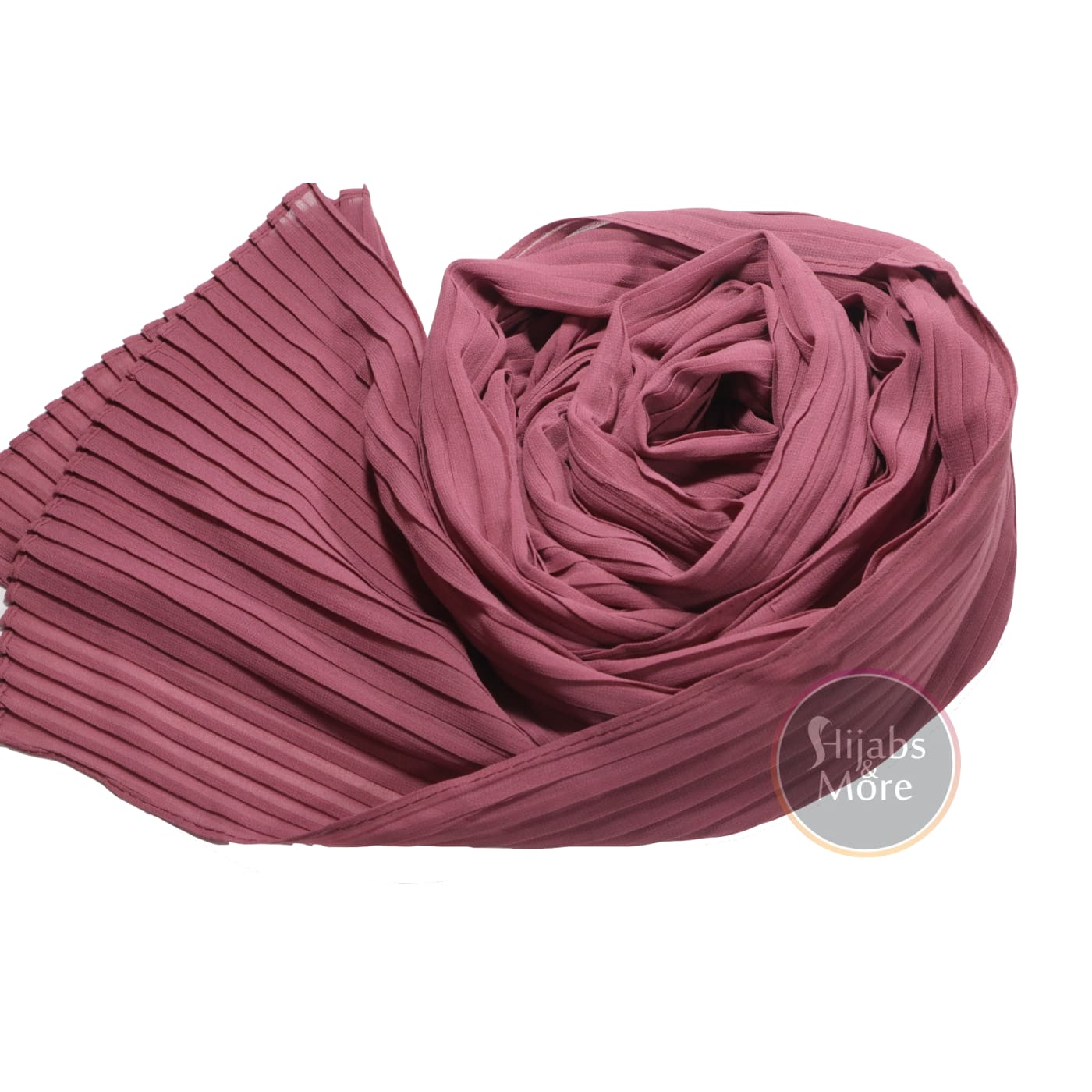 DARK PINK Pleated Chiffon