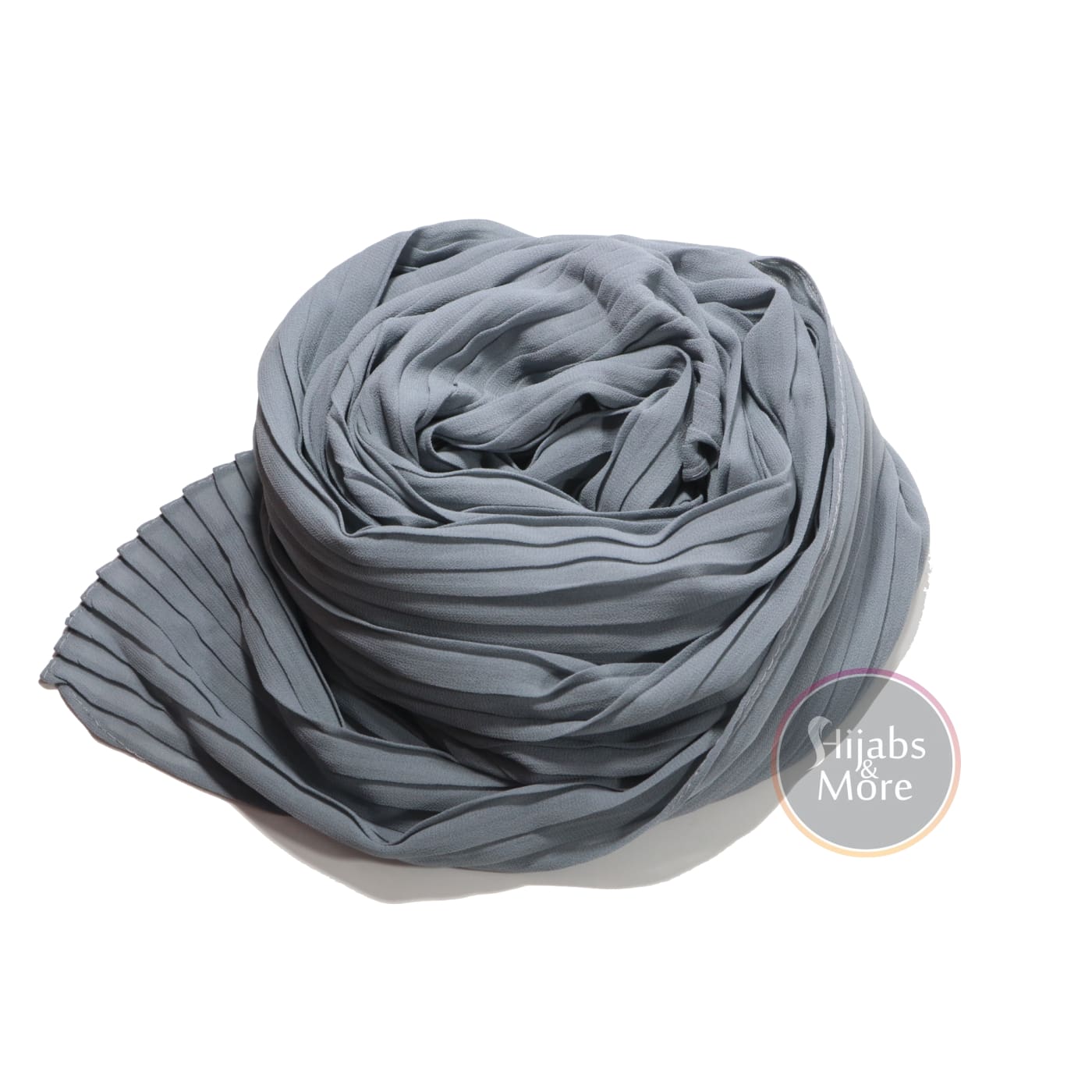 GREY Pleated Chiffon