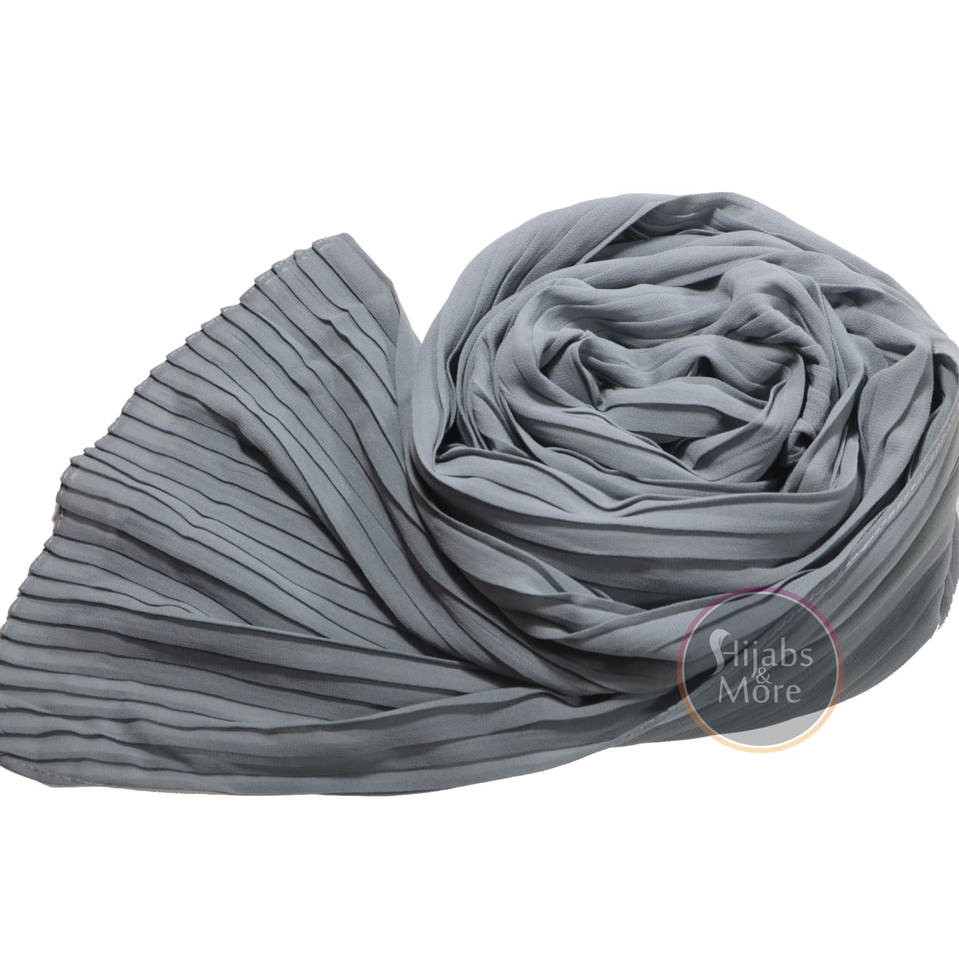 GREY Pleated Chiffon