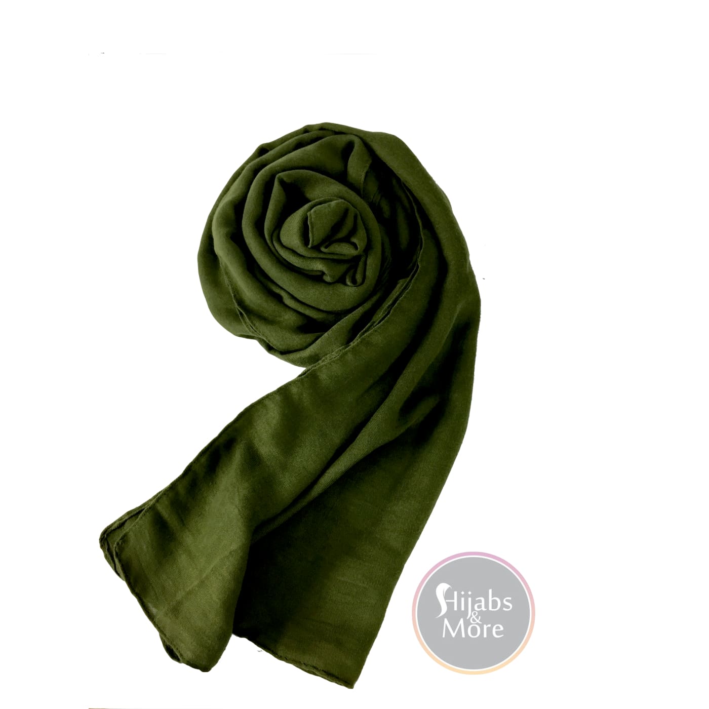 OLIVE GREEN Solid Viscose