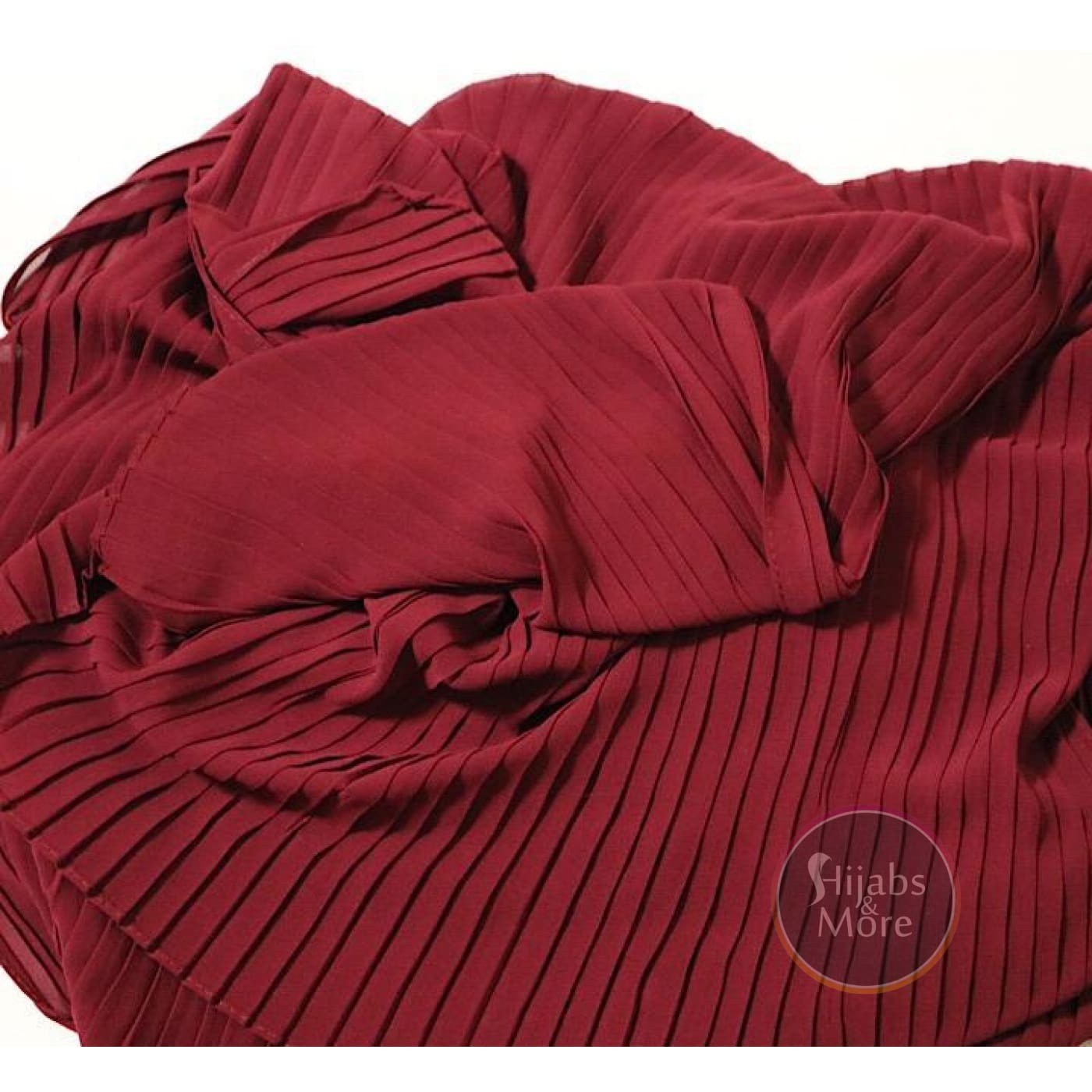 RED Pleated Chiffon