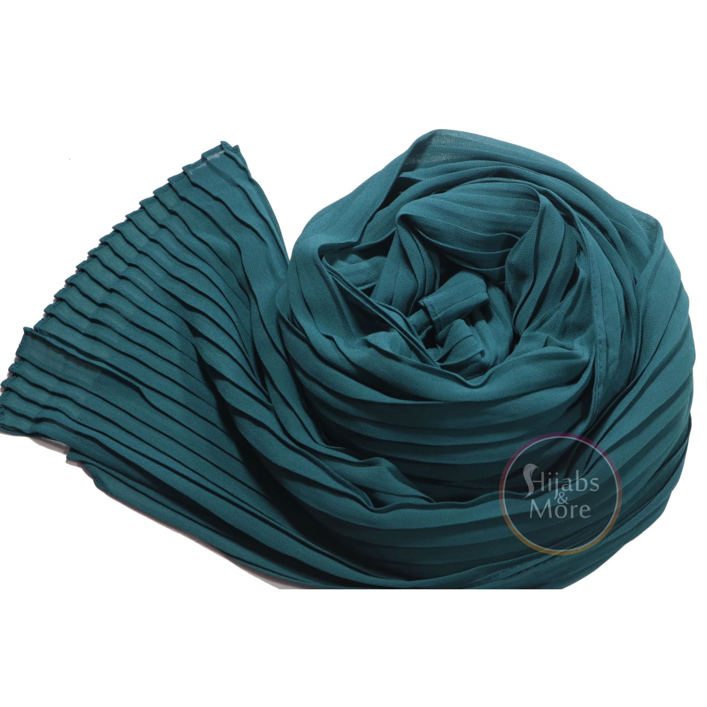 TEAL Pleated Chiffon