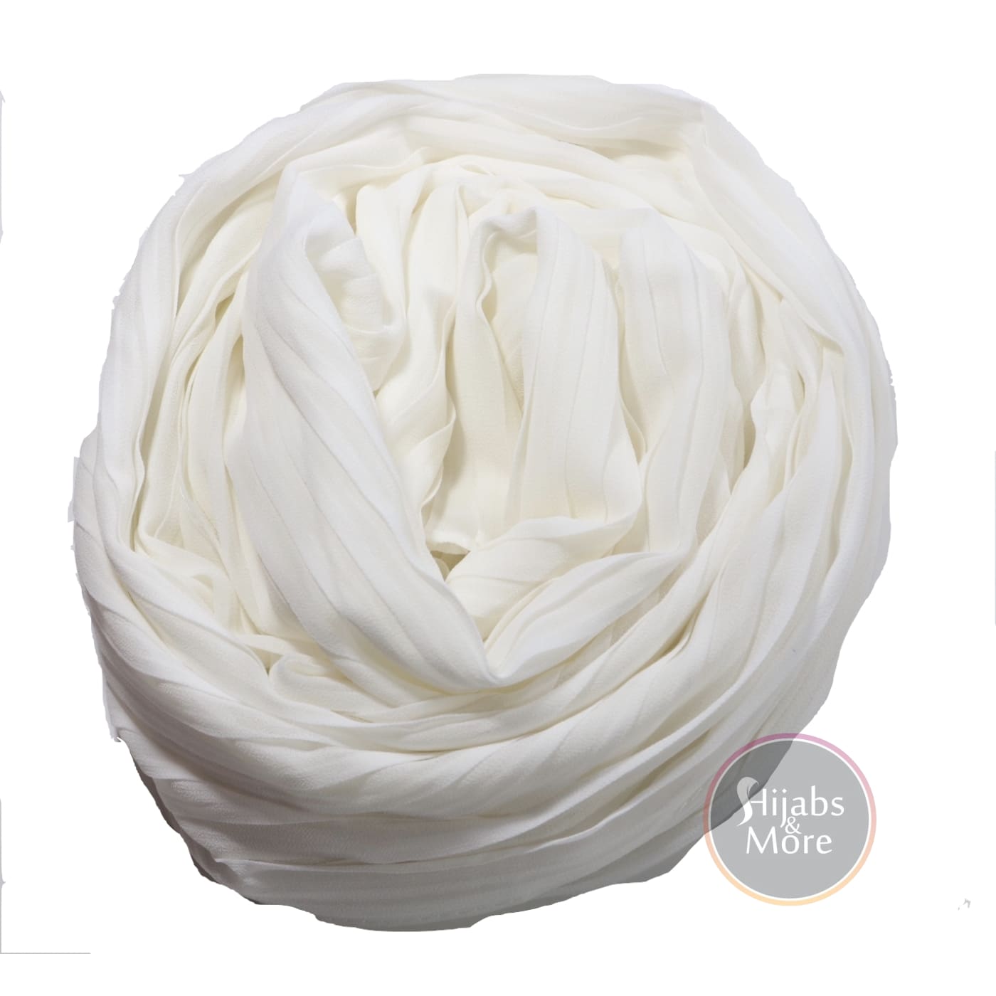 WHITE Pleated Chiffon