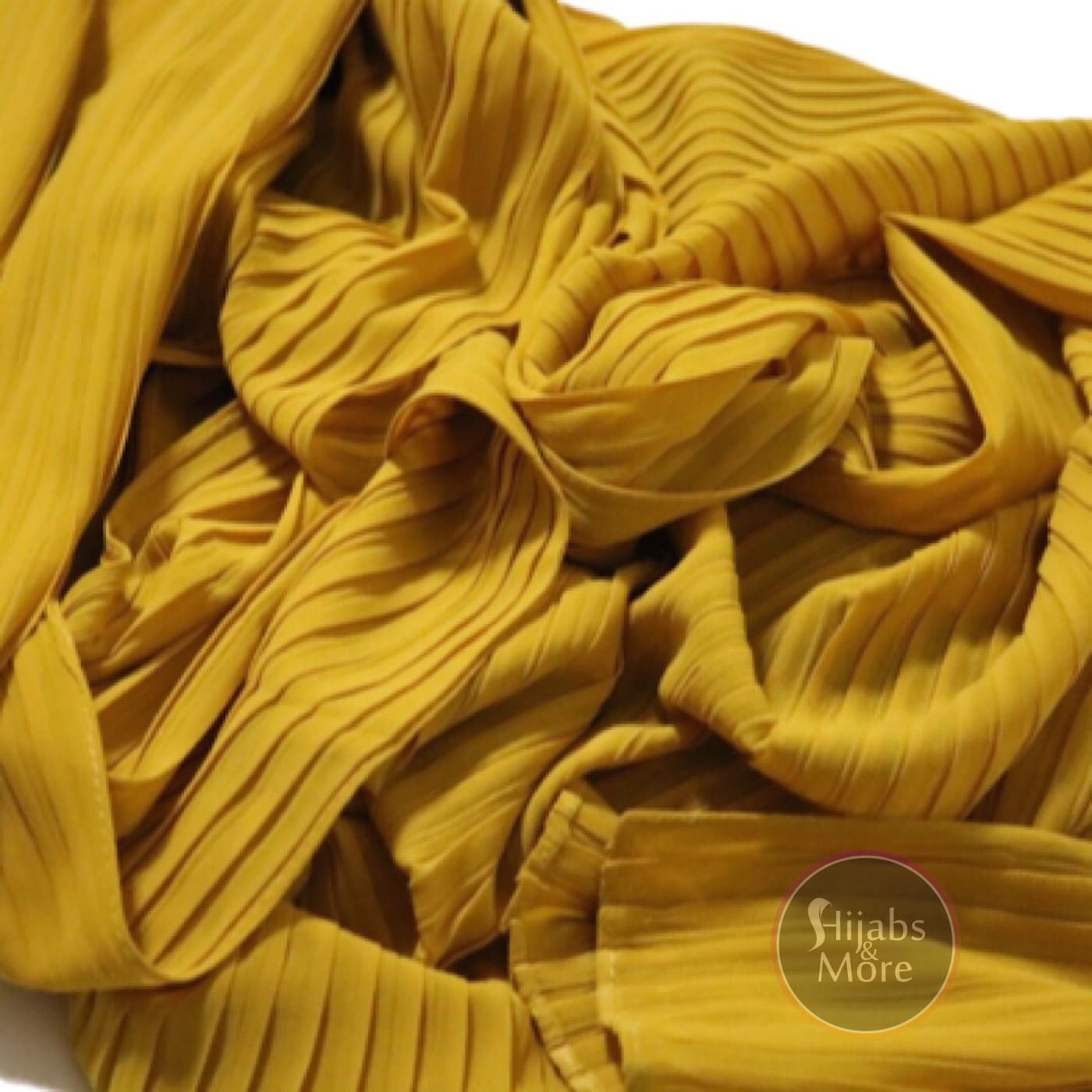 YELLOW Pleated Chiffon